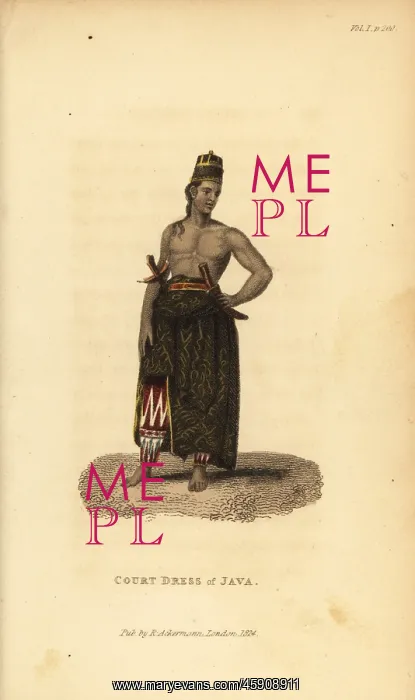 : Court dress of Java, Indonesia : Court dress of Java, Indonesia