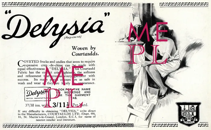 : Courtaulds Delysia Advertisement : Courtaulds Delysia Advertisement