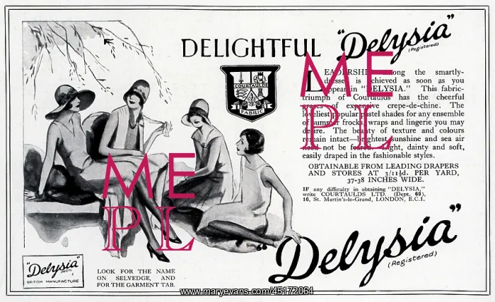 : Courtaulds Delysia Advertisement : Courtaulds Delysia Advertisement