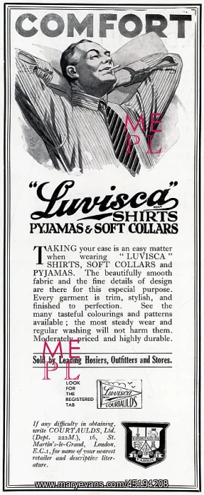 : Courtaulds Luvisca Advertisement : Courtaulds Luvisca Advertisement