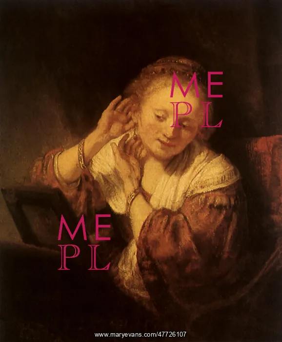 : A Courtesan at her Mirror, by Rembrandt : A Courtesan at her Mirror, by Rembrandt