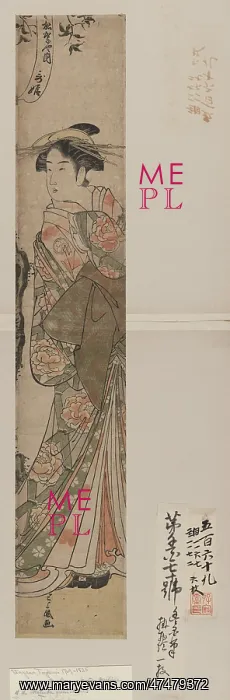 : The courtesan Utahime of Matsuba-ya : The courtesan Utahime of Matsuba-ya