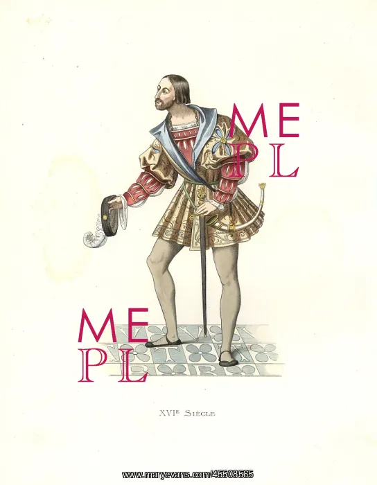 : Courtier to Francis I, in short silk jacket : Courtier to Francis I, in short silk jacket