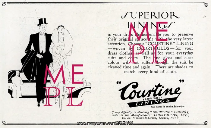 : Courtine Linings Advertisement : Courtine Linings Advertisement