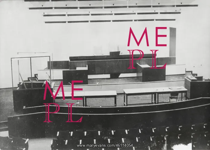 : Courtroom. Process of Adolf Eichmann in Jerusalem. 10th : Courtroom. Process of Adolf Eichmann in Jerusalem. 10th