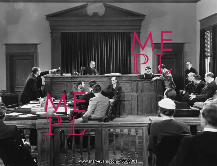 : Courtroom scene : Courtroom scene