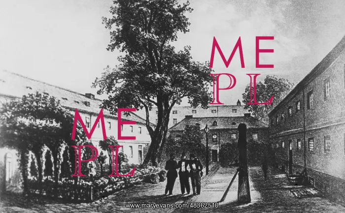 : Courtyard in Berlin, around 1850 : Courtyard in Berlin, around 1850