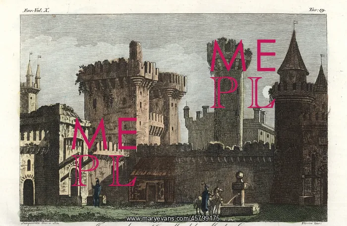 : Courtyard and well within the castle built : Courtyard and well within the castle built
