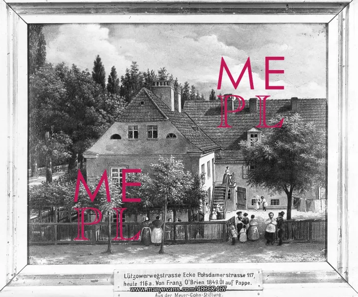 : Courtyard in the Lutzowstrasse in Berlin, 1849 : Courtyard in the Lutzowstrasse in Berlin, 1849