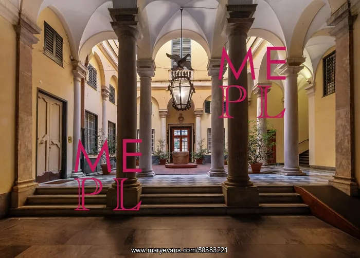: Courtyard, Palazzo Gio Battista Spinola, Genoa, Italy : Courtyard, Palazzo Gio Battista Spinola, Genoa, Italy