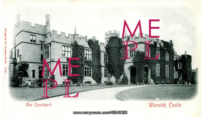 : The Courtyard, Warwick Castle, Warwickshire : The Courtyard, Warwick Castle, Warwickshire