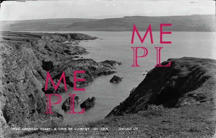 : A Cove at Gwybert on the Cardigan Coast : A Cove at Gwybert on the Cardigan Coast