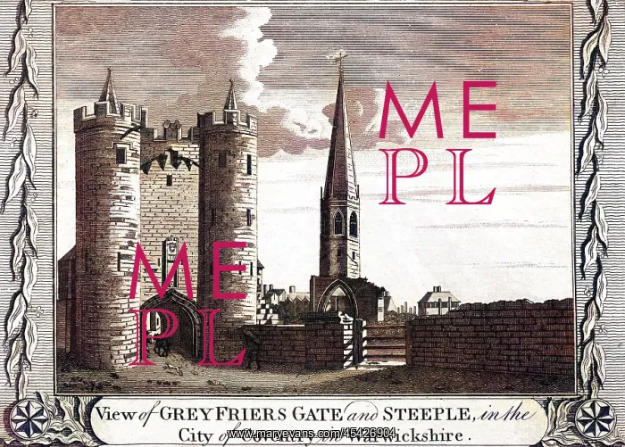 : COVENTRY. Greyfriars Gate and Steeple, Coventry, Warwickshire