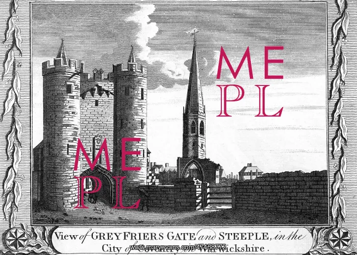  : COVENTRY. Greyfriars Gate and Steeple, Coventry, Warwickshire