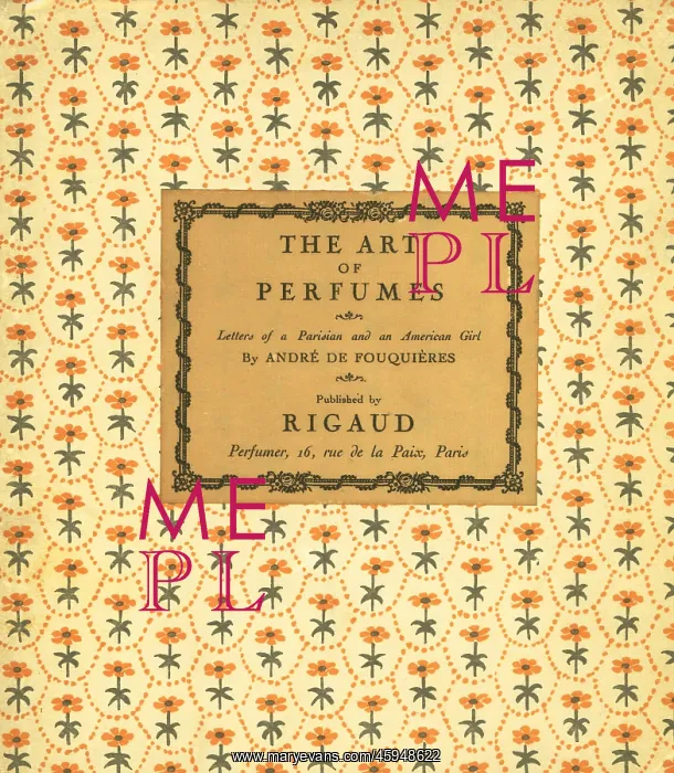 : Front cover to The Art of Perfumes, Rigaud, 1915 : Front cover to The Art of Perfumes, Rigaud, 1915
