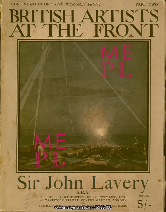  : Front cover, British Artists at the Front, WW1