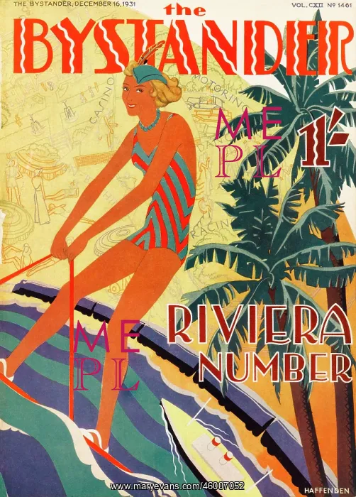 : Front cover from the Bystander - Riviera number : Front cover from the Bystander - Riviera number
