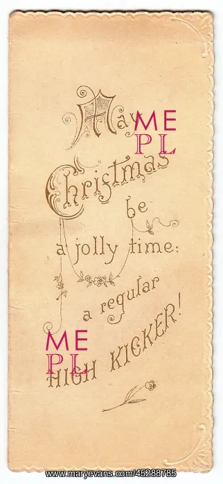 : Front cover of a Christmas card : Front cover of a Christmas card