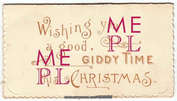 : Front cover of a Christmas card : Front cover of a Christmas card