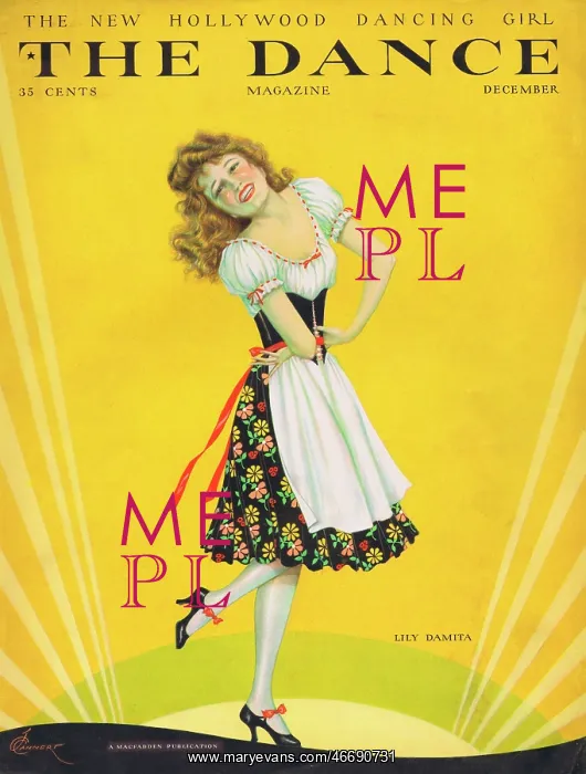 : Cover of Dance Magazine, December 1929 : Cover of Dance Magazine, December 1929