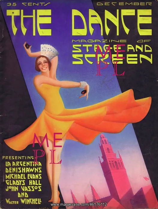 : Cover of Dance Magazine, December 1930 : Cover of Dance Magazine, December 1930