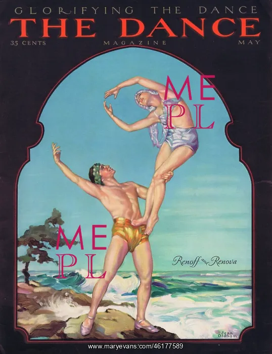 : Cover of Dance Magazine, May 1928, featuring the : Cover of Dance Magazine, May 1928, featuring the