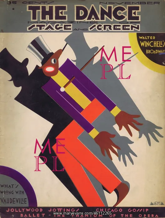 : Cover of Dance Magazine, November 1930 : Cover of Dance Magazine, November 1930