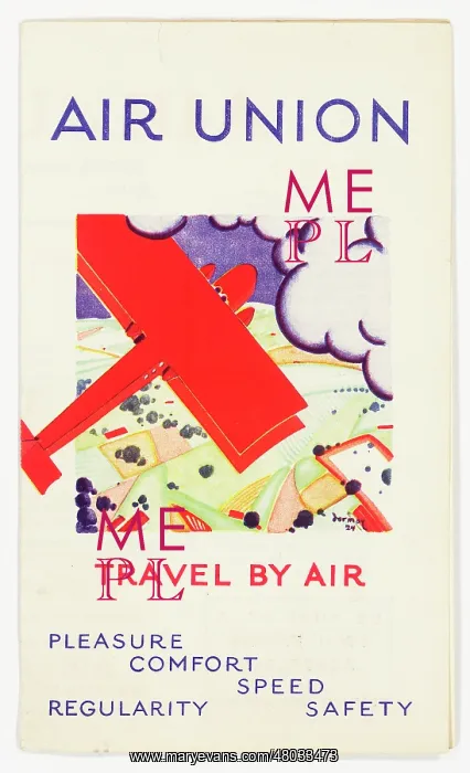 : Cover design, Air Union timetable : Cover design, Air Union timetable