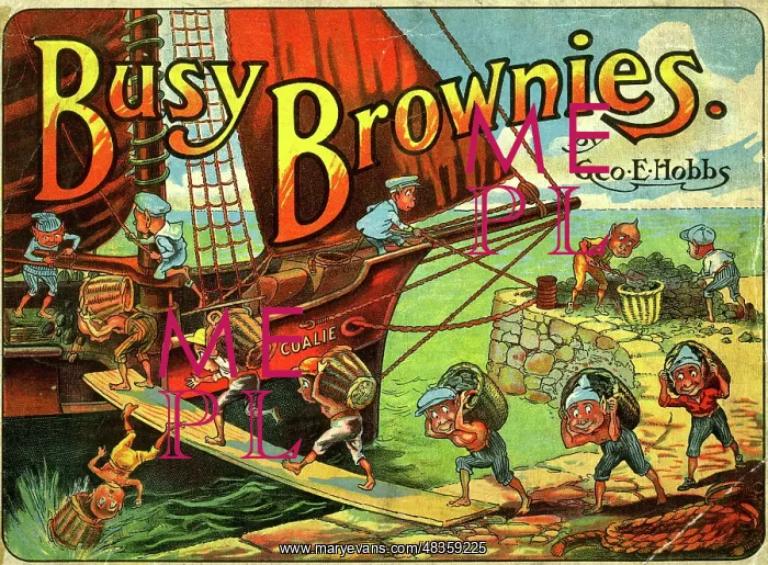 : Cover design, Busy Brownies by George E Hobbs : Cover design, Busy Brownies by George E Hobbs