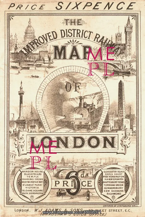 : Cover design for district railway map of London : Cover design for district railway map of London