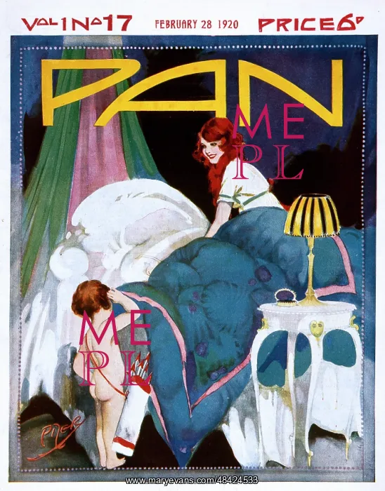 : Cover design, Girl and Cupid by Herbert Pizer : Cover design, Girl and Cupid by Herbert Pizer