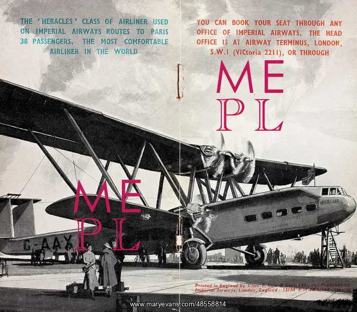  : Cover design, Imperial Airways