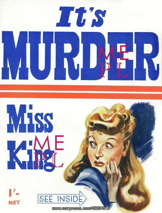 : Cover design, It's Murder Miss King : Cover design, It's Murder Miss King