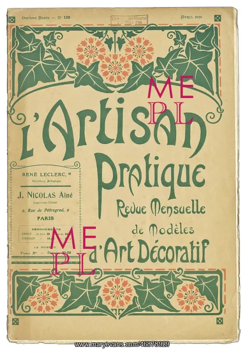 : Cover design, L'Artisan Pratique : Cover design, L'Artisan Pratique
