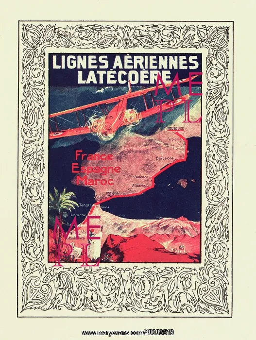 : Cover design, Latecoere Airlines timetable : Cover design, Latecoere Airlines timetable