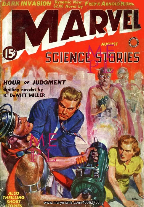 : Cover design, Marvel Science Stories : Cover design, Marvel Science Stories