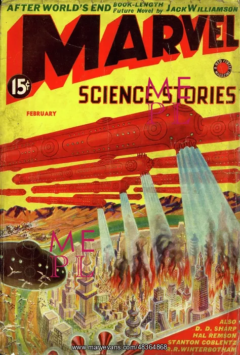 : Cover design, Marvel Science Stories : Cover design, Marvel Science Stories