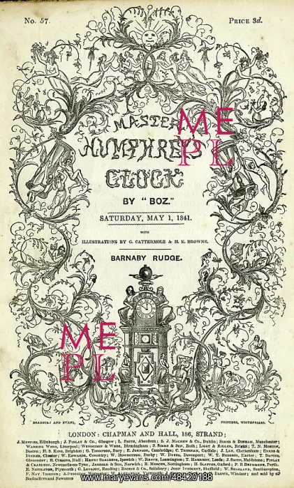 : Cover design, Master Humphrey's Clock : Cover design, Master Humphrey's Clock