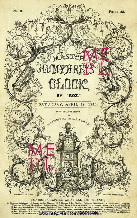 : Cover design, Master Humphrey's Clock : Cover design, Master Humphrey's Clock