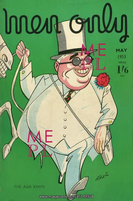 : Cover design, Men Only, Aga Khan : Cover design, Men Only, Aga Khan