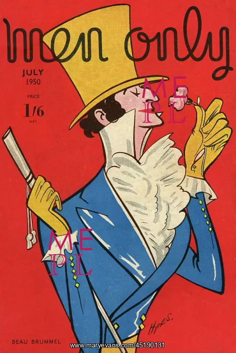 : Cover design, Men Only, Beau Brummell : Cover design, Men Only, Beau Brummell