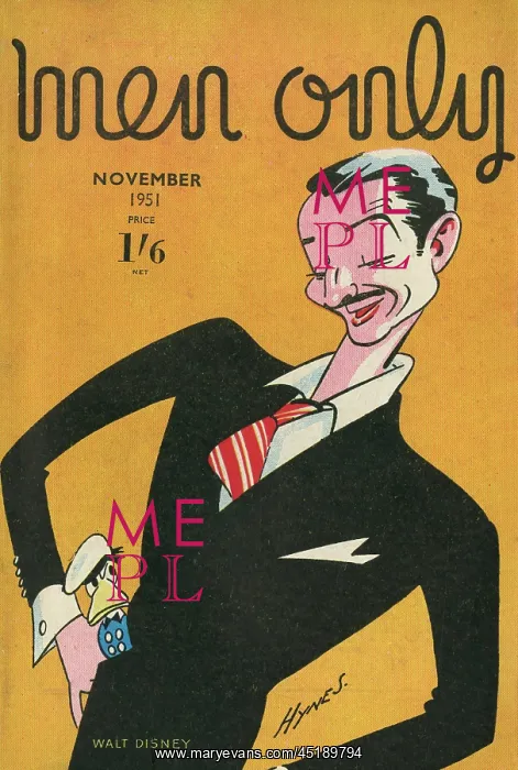 : Cover design, Men Only, Walt Disney : Cover design, Men Only, Walt Disney