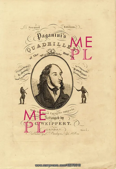 : Cover design for Paganini's Quadrilles : Cover design for Paganini's Quadrilles