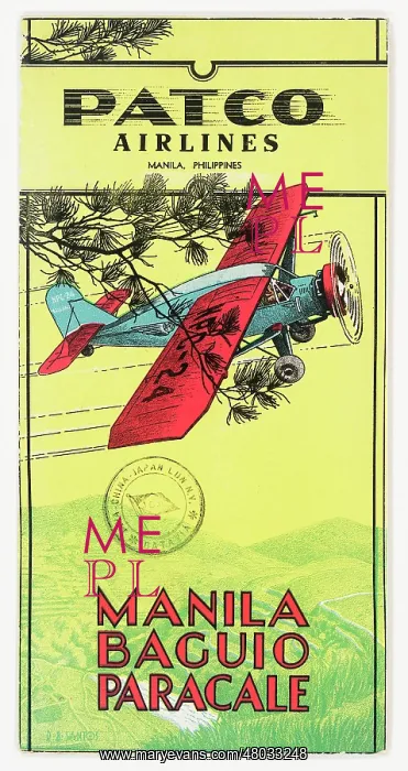 : Cover design, Patco Airlines timetable : Cover design, Patco Airlines timetable