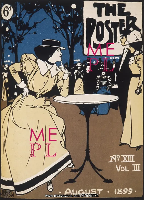 : Cover design for The Poster, August 1899 : Cover design for The Poster, August 1899