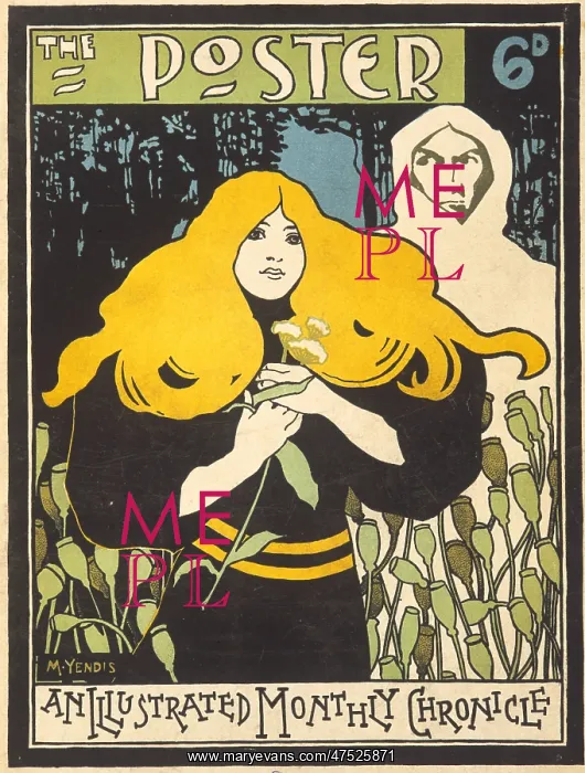 : Cover design for The Poster, June 1898 : Cover design for The Poster, June 1898