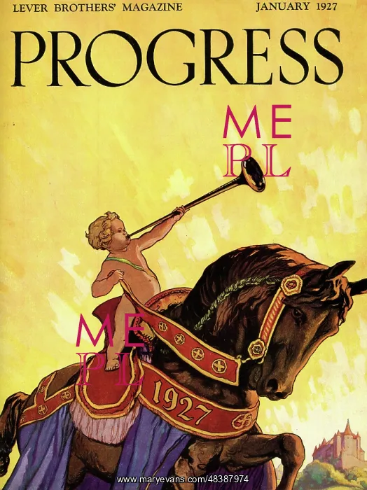 : Cover design, Progress, January 1927 : Cover design, Progress, January 1927