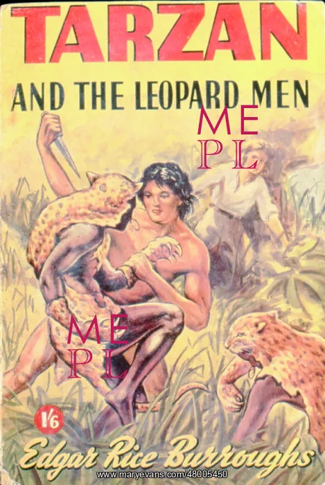 : Cover design, Tarzan and the Leopard Men : Cover design, Tarzan and the Leopard Men