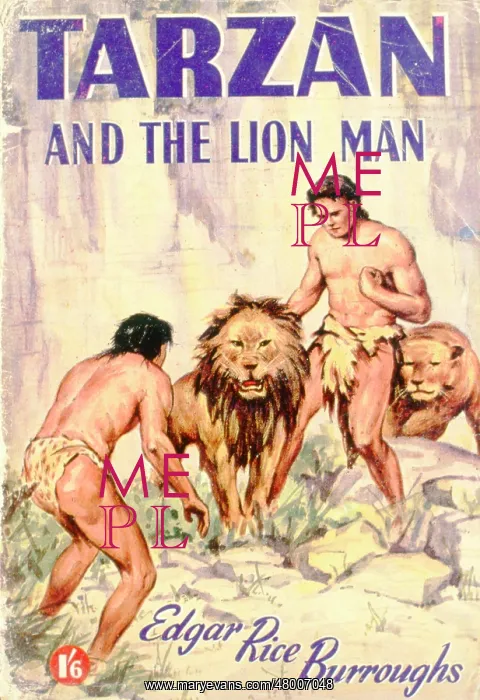 : Cover design, Tarzan and the Lion Man : Cover design, Tarzan and the Lion Man