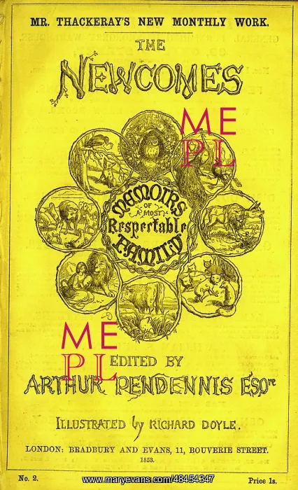 : Cover design, W M Thackeray, The Newcomes : Cover design, W M Thackeray, The Newcomes